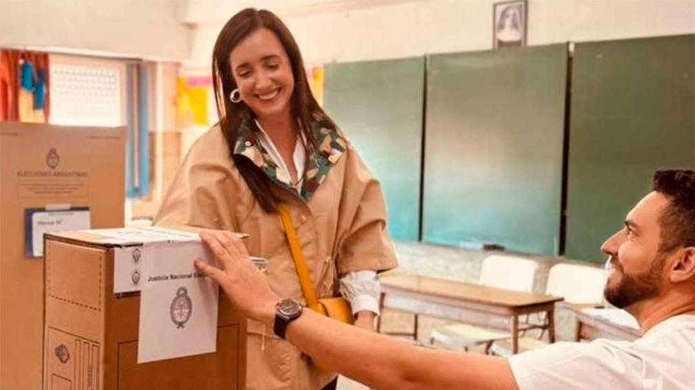 Victoria Villaruel votó en Tres de Febrero.