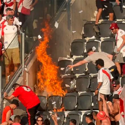 Un incendio en el Monumental generó tensión en el Superclásico entre River y Boca