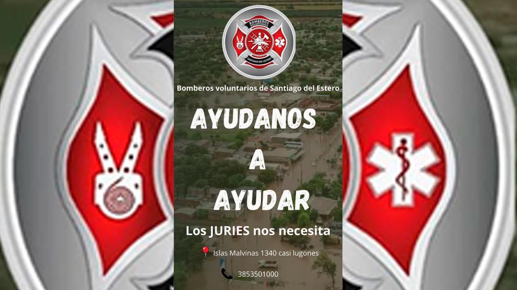 Solidaridad en acción: Bomberos Voluntarios lanzó una campaña para asistir a familias en Los Juríes