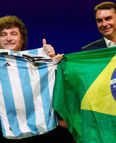 Elecciones en Brasil: Milei sigue de cerca el resultado y mantiene su respaldo a Flávio Bolsonaro