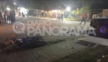 Fuerte accidente en Ojo de Agua terminó con un motociclista hospitalizado en grave estado