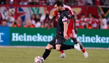 Asistencia de Messi en el empate del Inter Miami en su visita a Chicago Fire