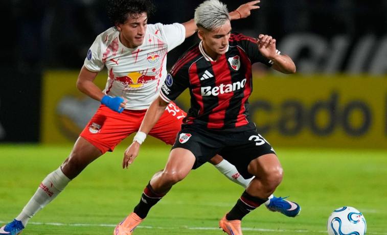 Beltrán le dio vida y River sumó un triunfazo ante Bragantino en Brasil por la Sudamericana