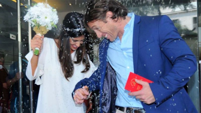 Delfina Gérez Bosco el día de su casamiento. 