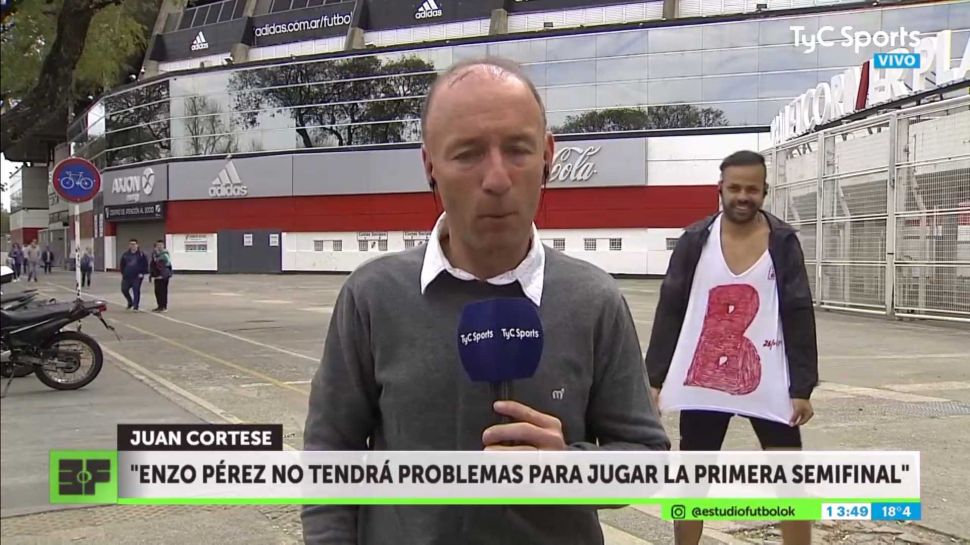 Cargada para River en un móvil en vivo de TyC Sports - Diario Panorama