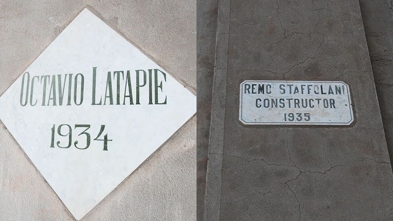 En 1934, Octavio Latapie contrató a Stafollani para llevar adelante la construcción del templo