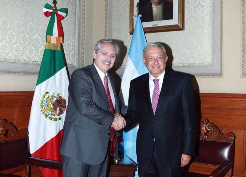 Alberto Fernandez y López Obrador. 