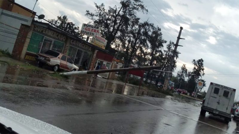 Santiago y La Banda sufrieron el temporal de esta tarde