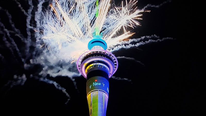 Nueva Zelanda recibió el 2020 con un marco espectacular