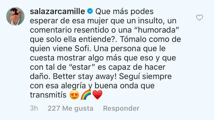 El comentario de Camila El comentario de Camila