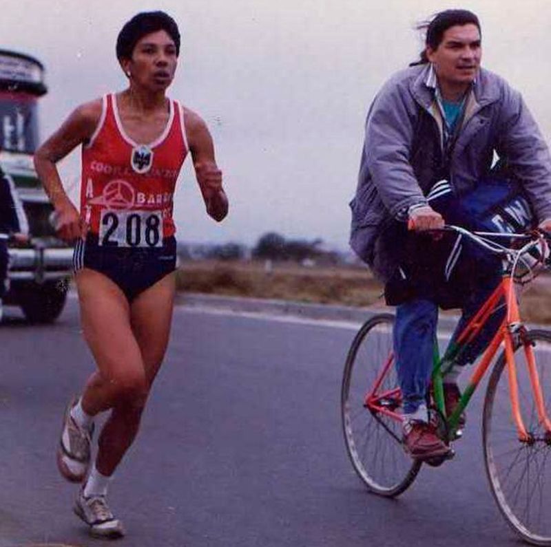 Miriam Ríos y su esposo. 