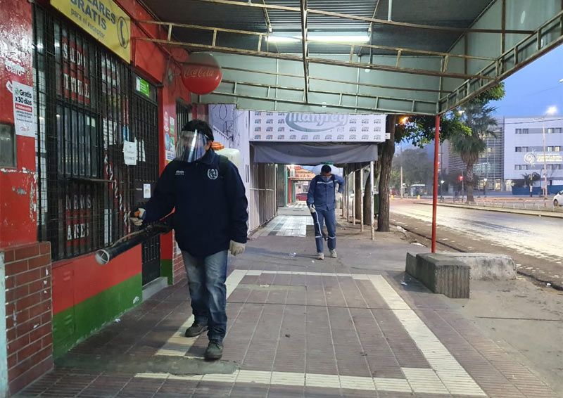 El municipio desplegó un amplio operativo de desinfección y ...