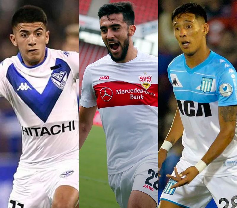 Thiago Almada, Nicolás González y Matías Zaracho. 