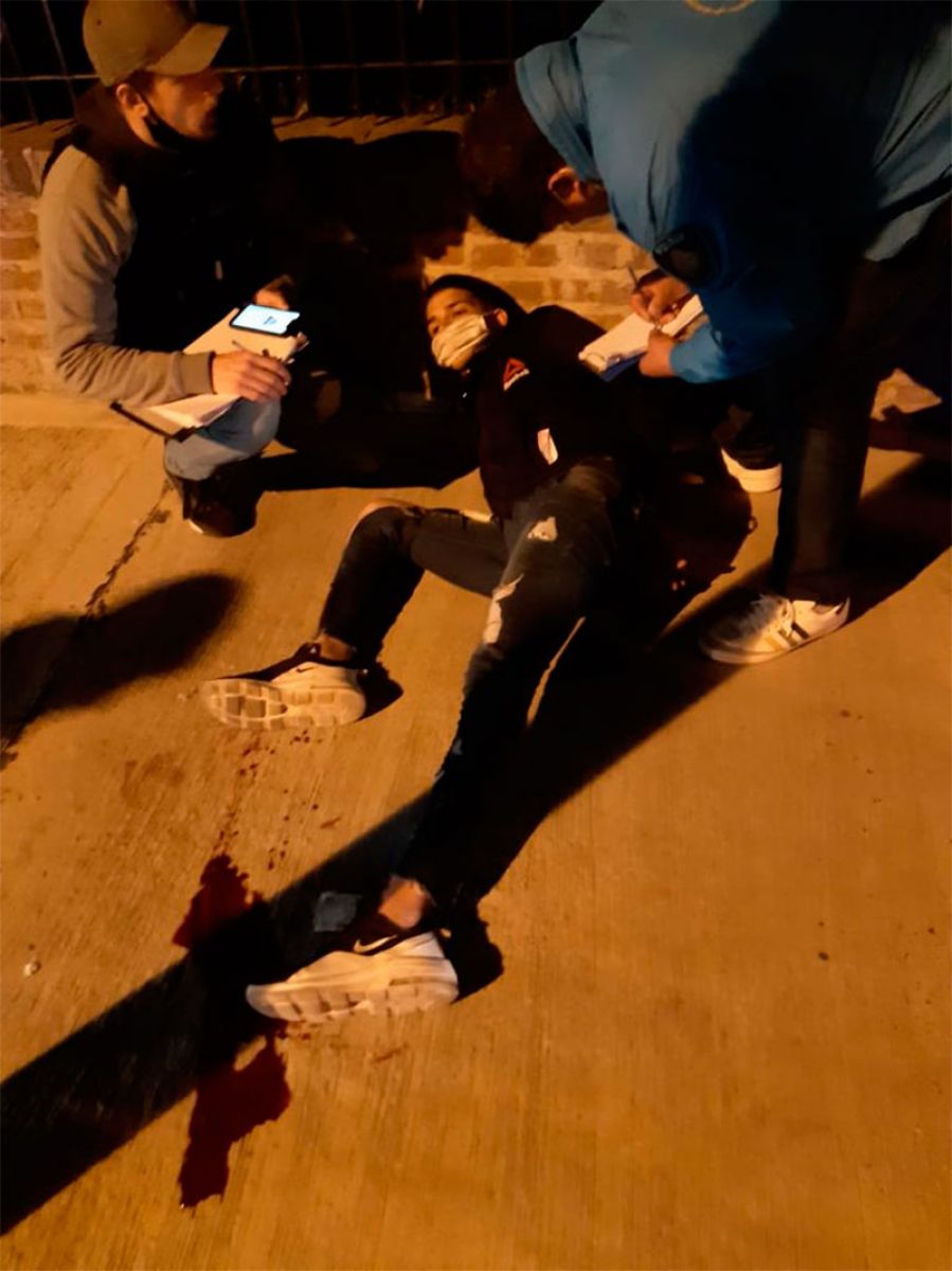 Un delincuente herido 