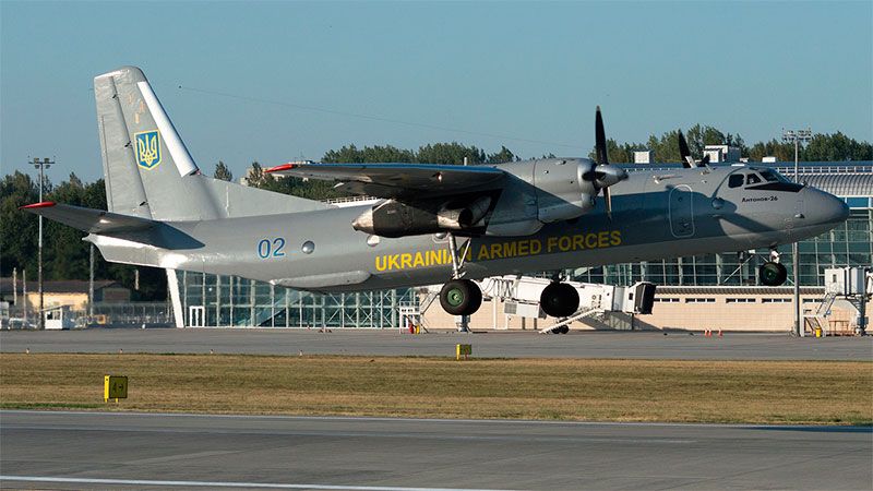Un Antonov An-26 de la fuerza aérea ucraniana despegando. Foto: Jetphotos.com 