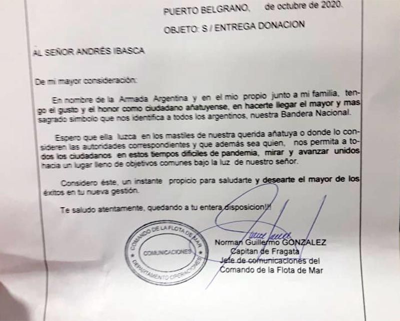 bandera añatuya fragata 