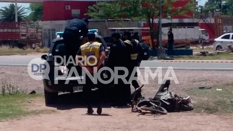 La motocicleta de la víctima 