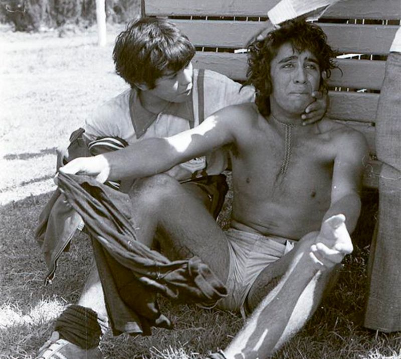 Maradona se conmueve por el llanto de Alberto Pacheco, de Corrientes, que había perdido contra Entre Ríos 