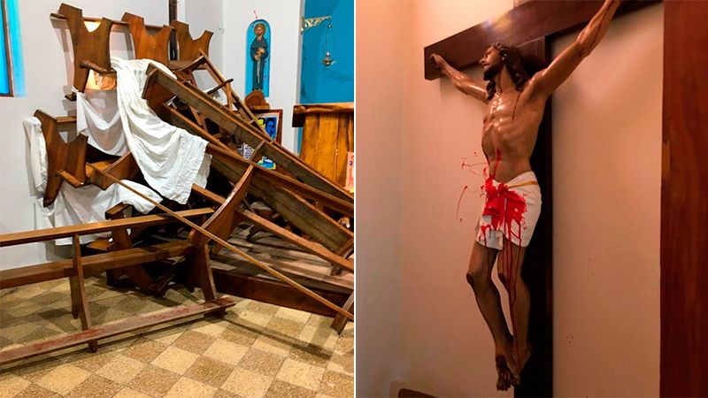 El ataque a la iglesia en El Bolsón 