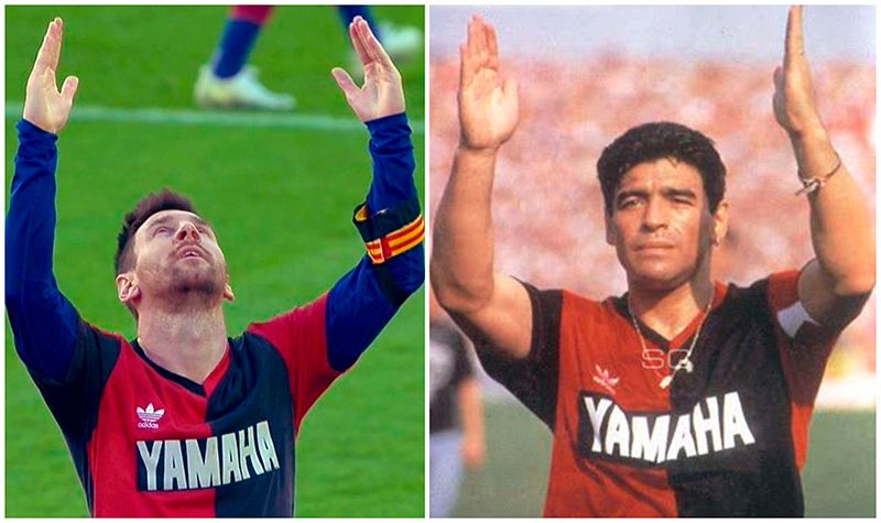 video) Lionel Messi,gol y festejo espectacular homenaje a Diego Maradona -  movil uno noticias