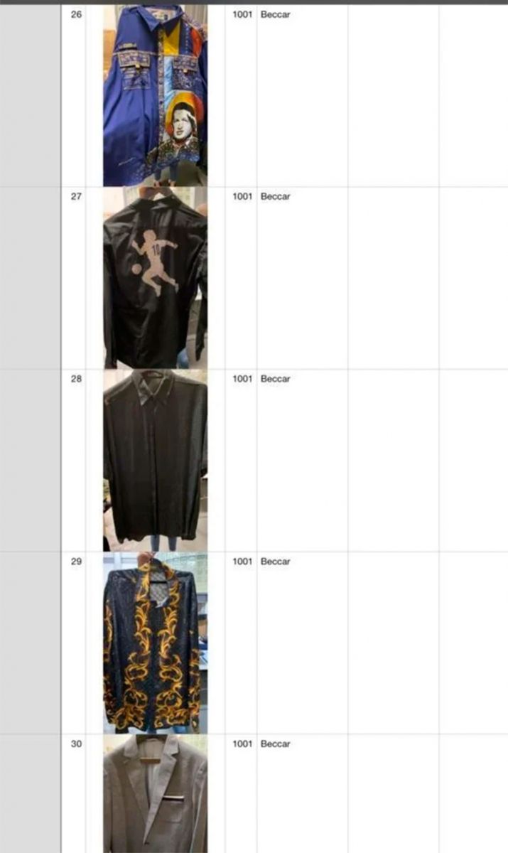 Remeras e indumentaria del astro mundial. 