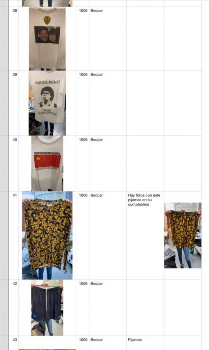 Remeras icónicas y preciadas del Diego.  