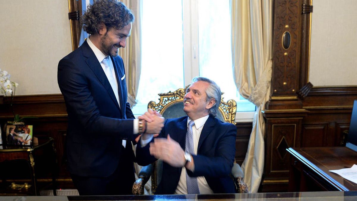 Santiago Cafiero y Alberto Fernández. 