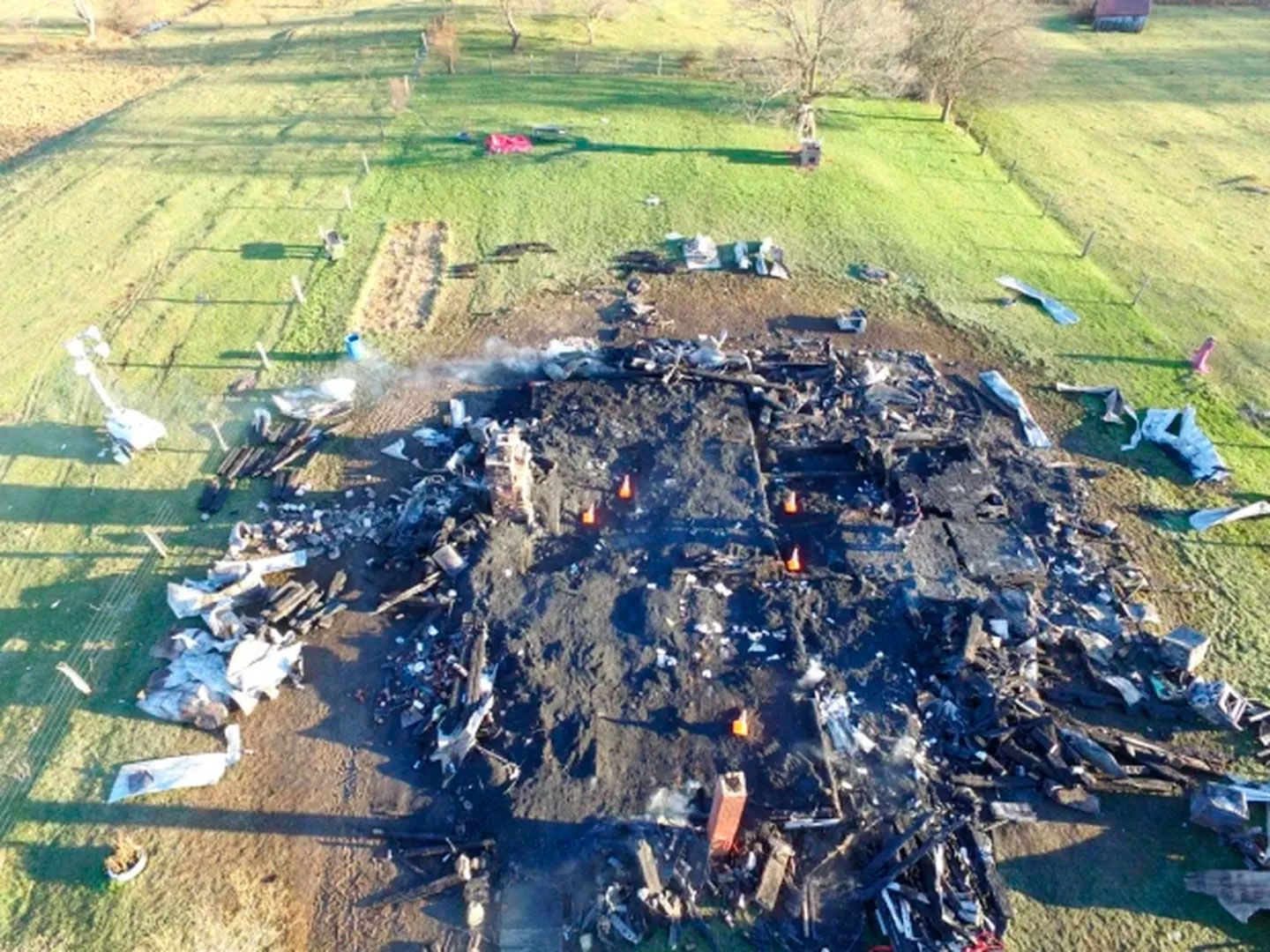 Así quedó la casa. 