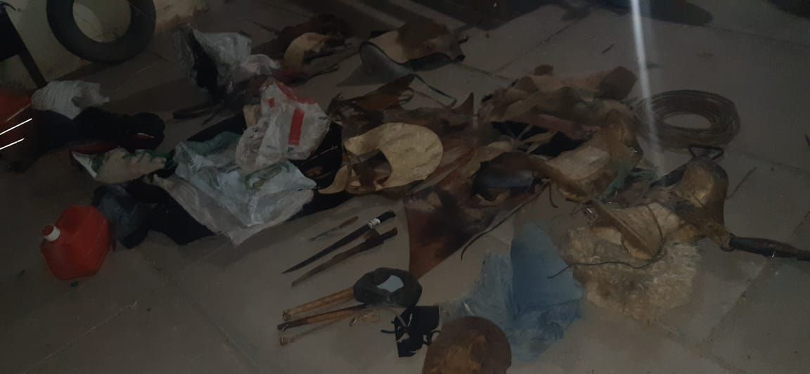 Material secuestrado. 
