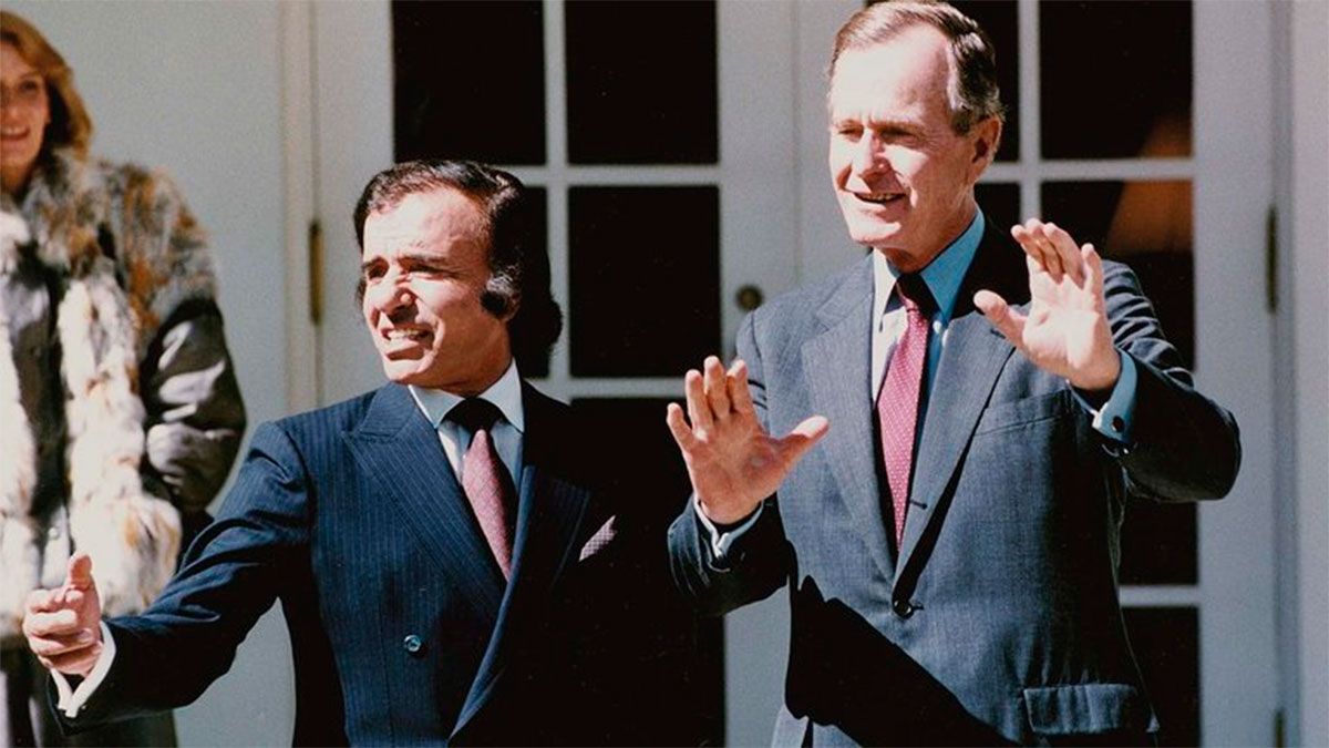 Carlos Menem y George Bush padre 