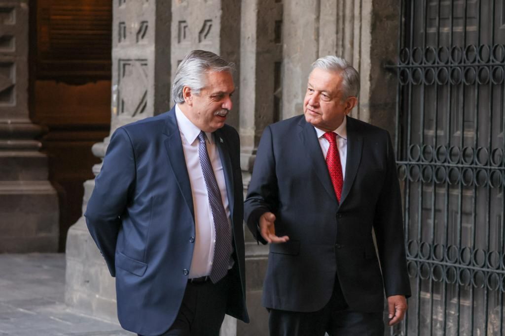 Alberto Fernández y López Obrador. 