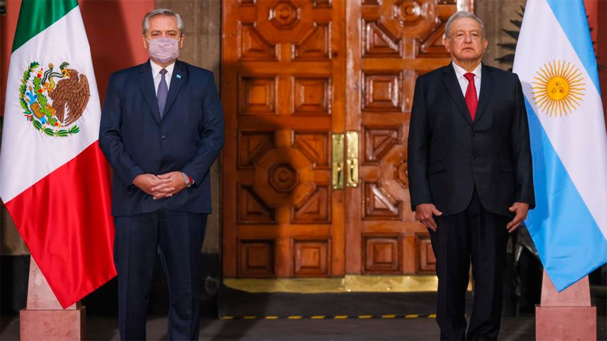 Alberto Fernández en México. 