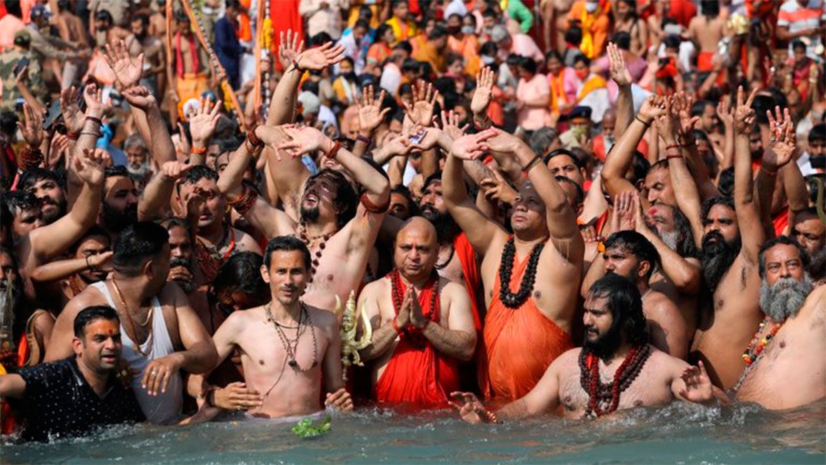 El baño en las aguas del Ganges 