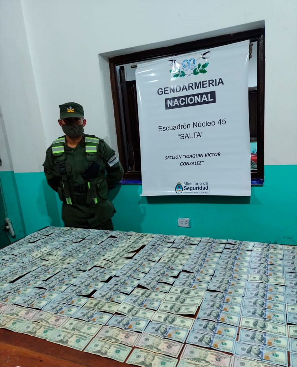 Dinero incautado. 