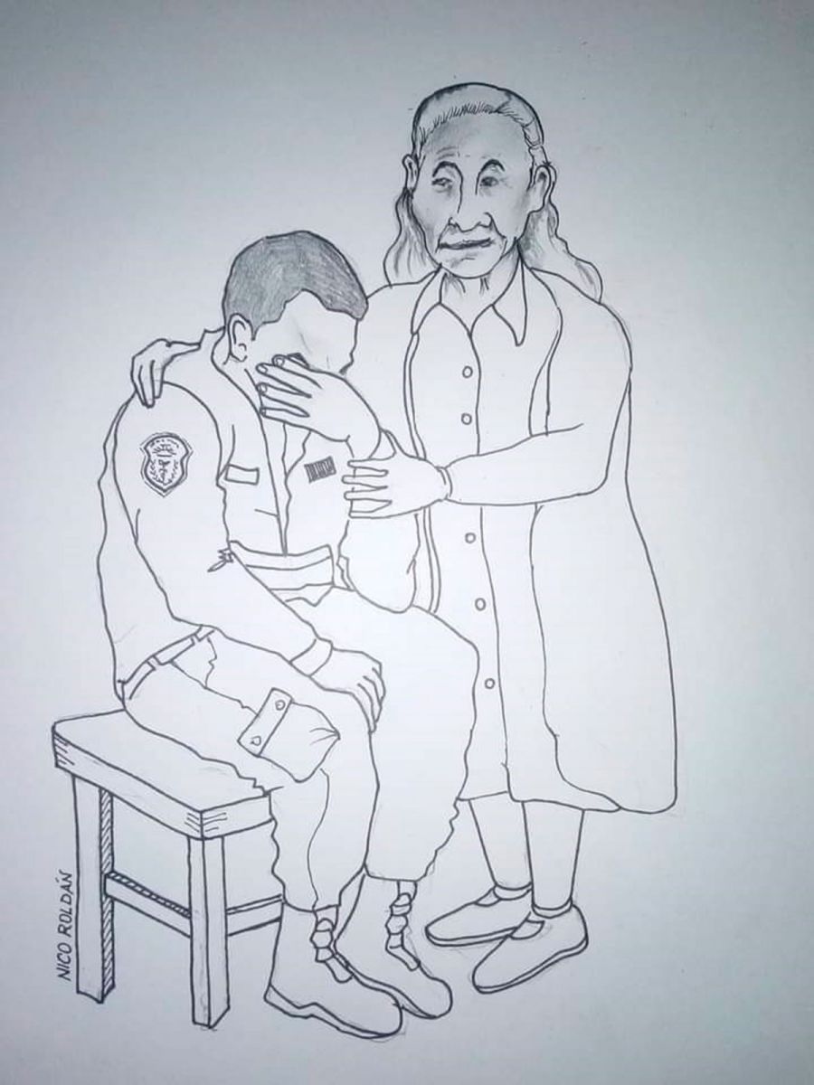 El dibujo en homenaje 