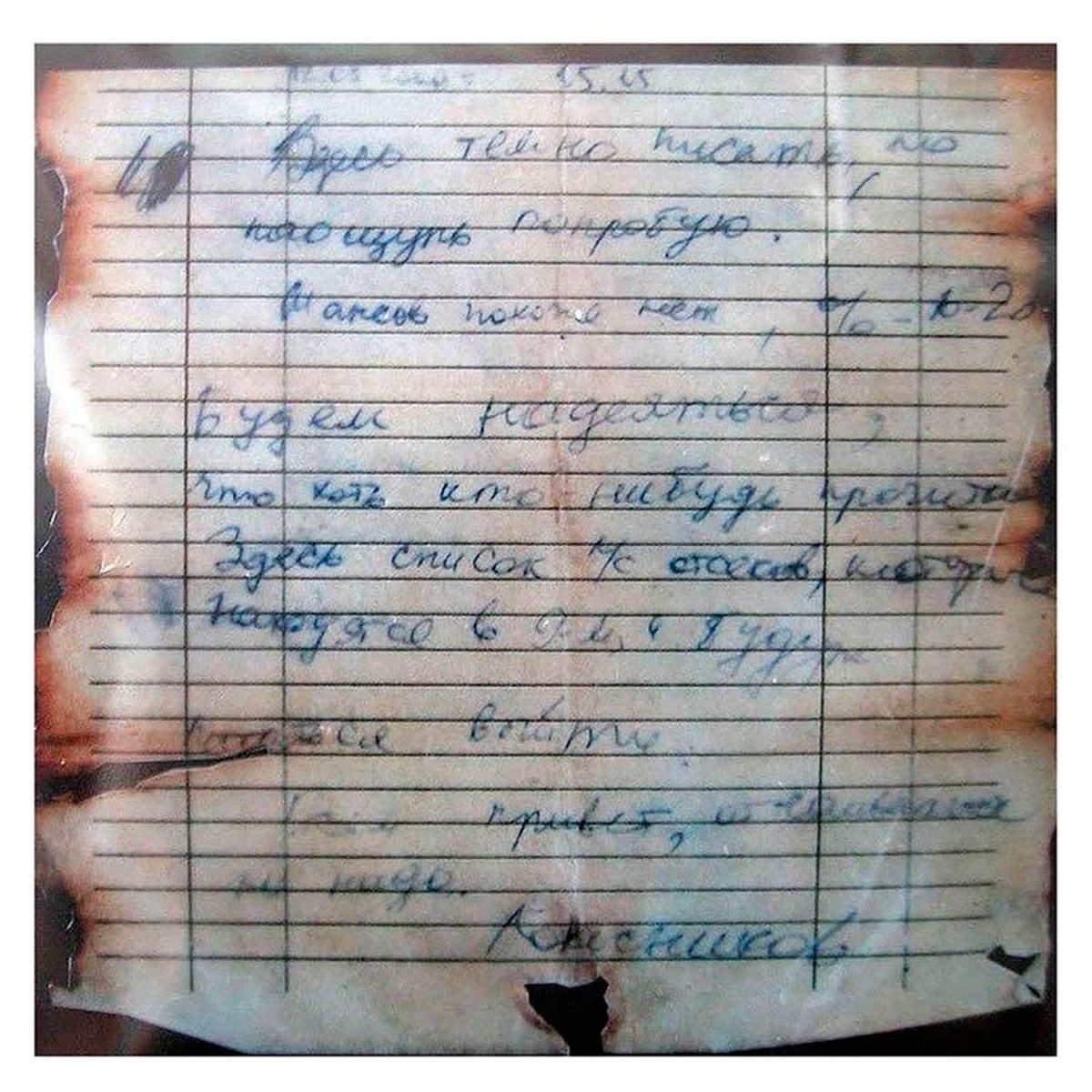 La nota de Dmitry Kolesnikov 