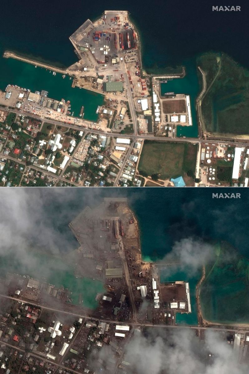 Tonga antes y despues 