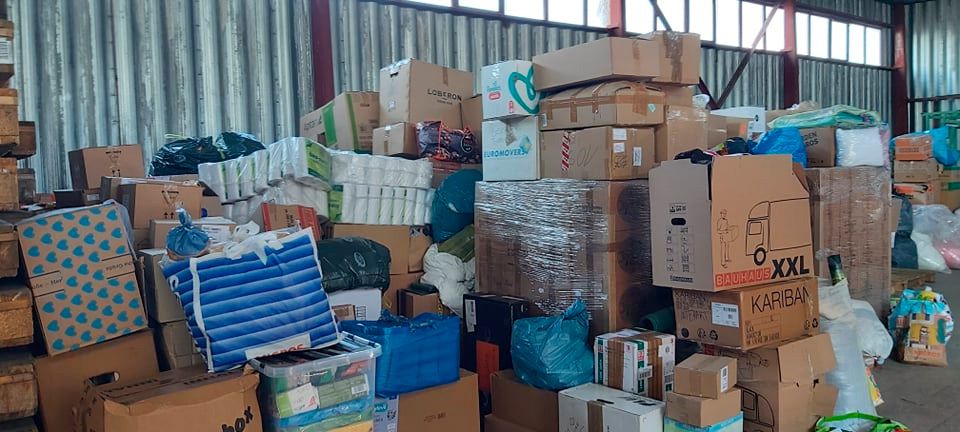 Parte de la donación que llevaron  