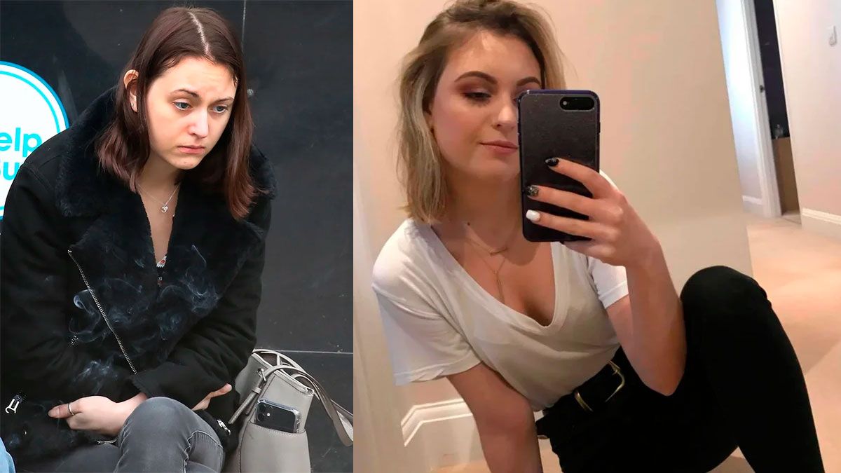 La maestra durante el juicio (izq.) 