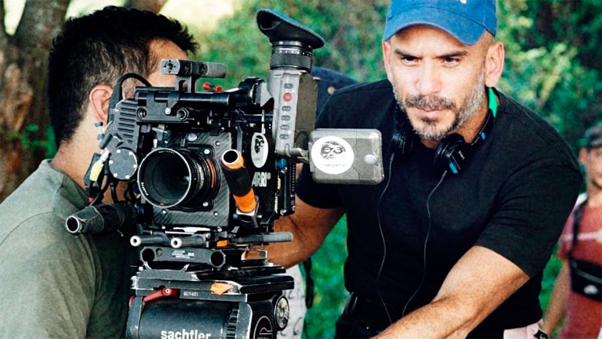 Torales durante un pasaje de la filmación de  