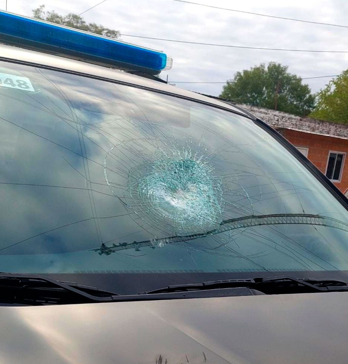 Destrozos en la unidad policial 