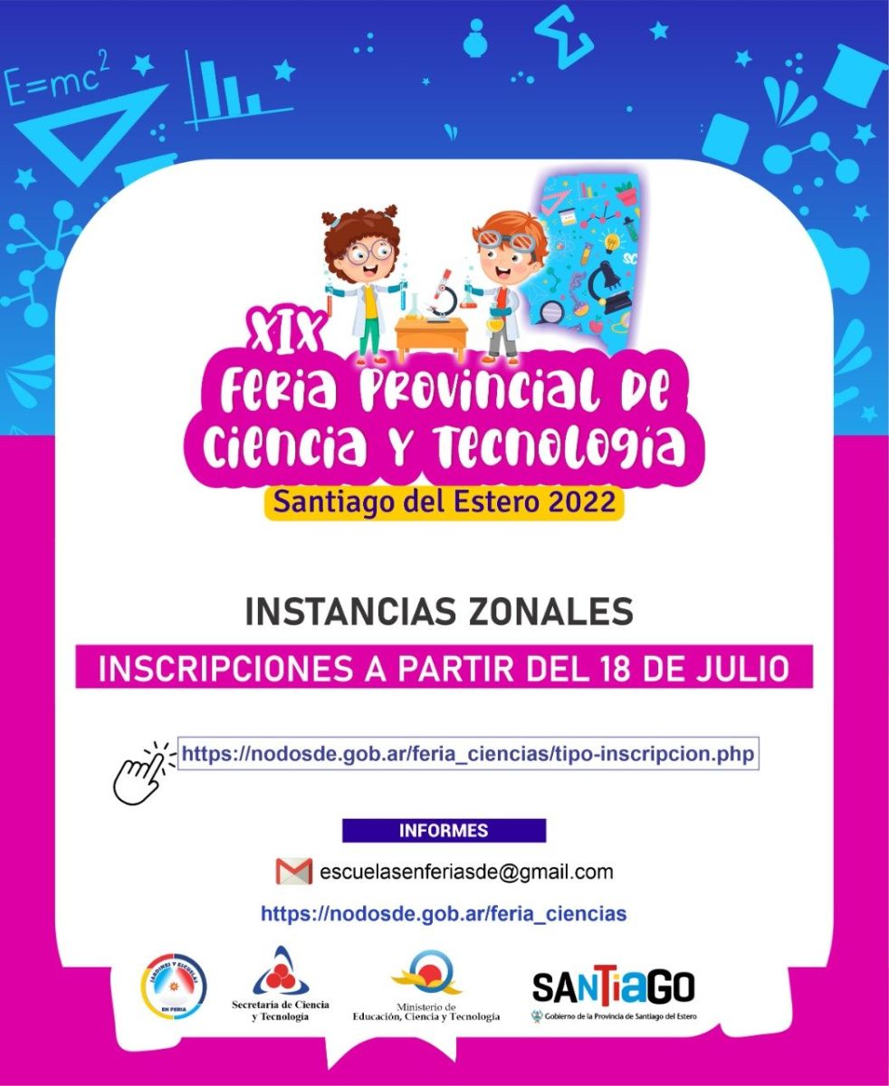 Abrieron las inscripciones para la XIXº Feria Provincial de Ciencia y ...