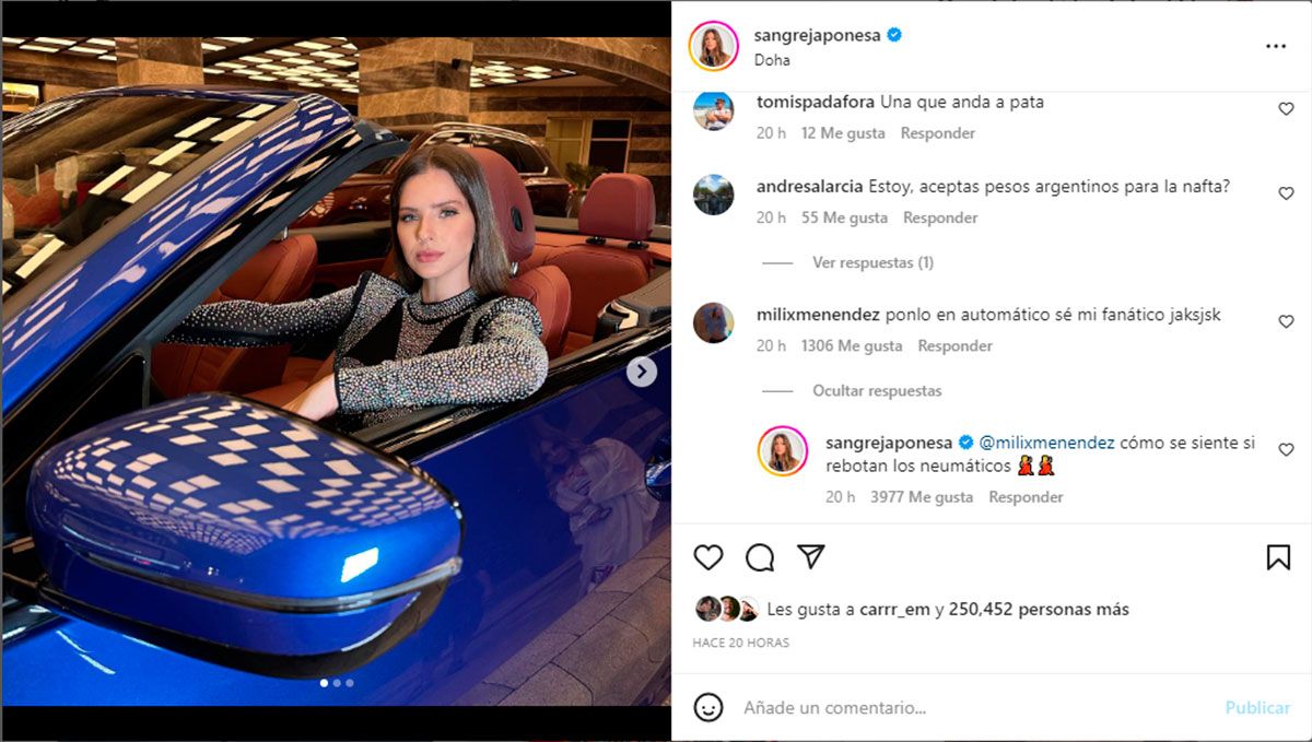 Captura IG @sangrejaponesa. 