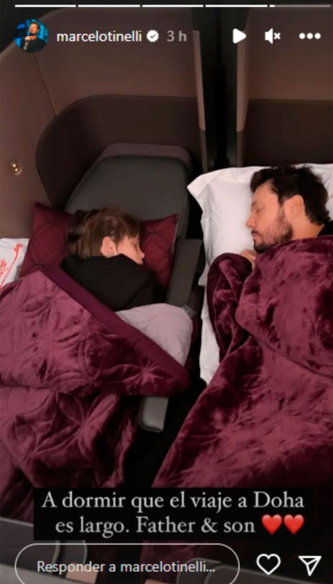 Marcelo Tinelli y su hijo Lolo 