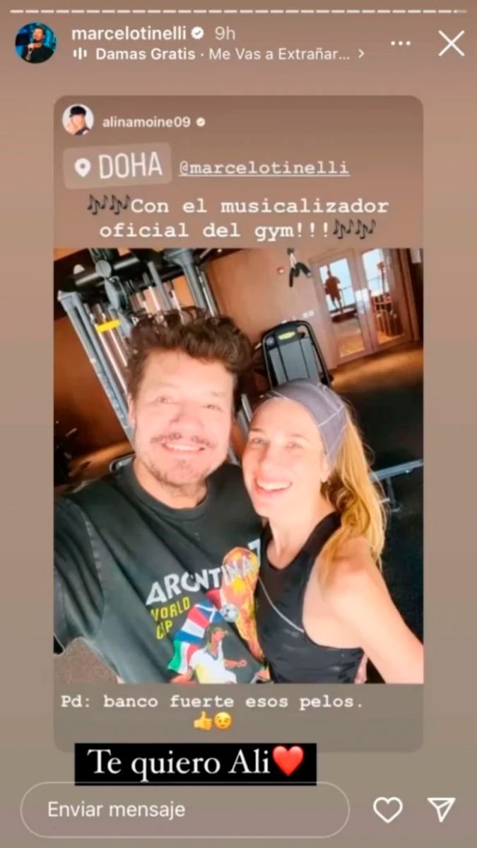 Marcelo Tinelli y Alina  