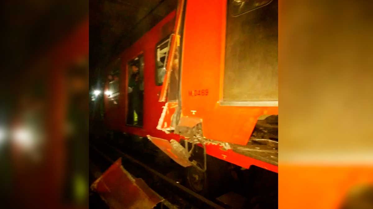 Fuerte choque de trenes en el Metro México al menos una persona muerta
