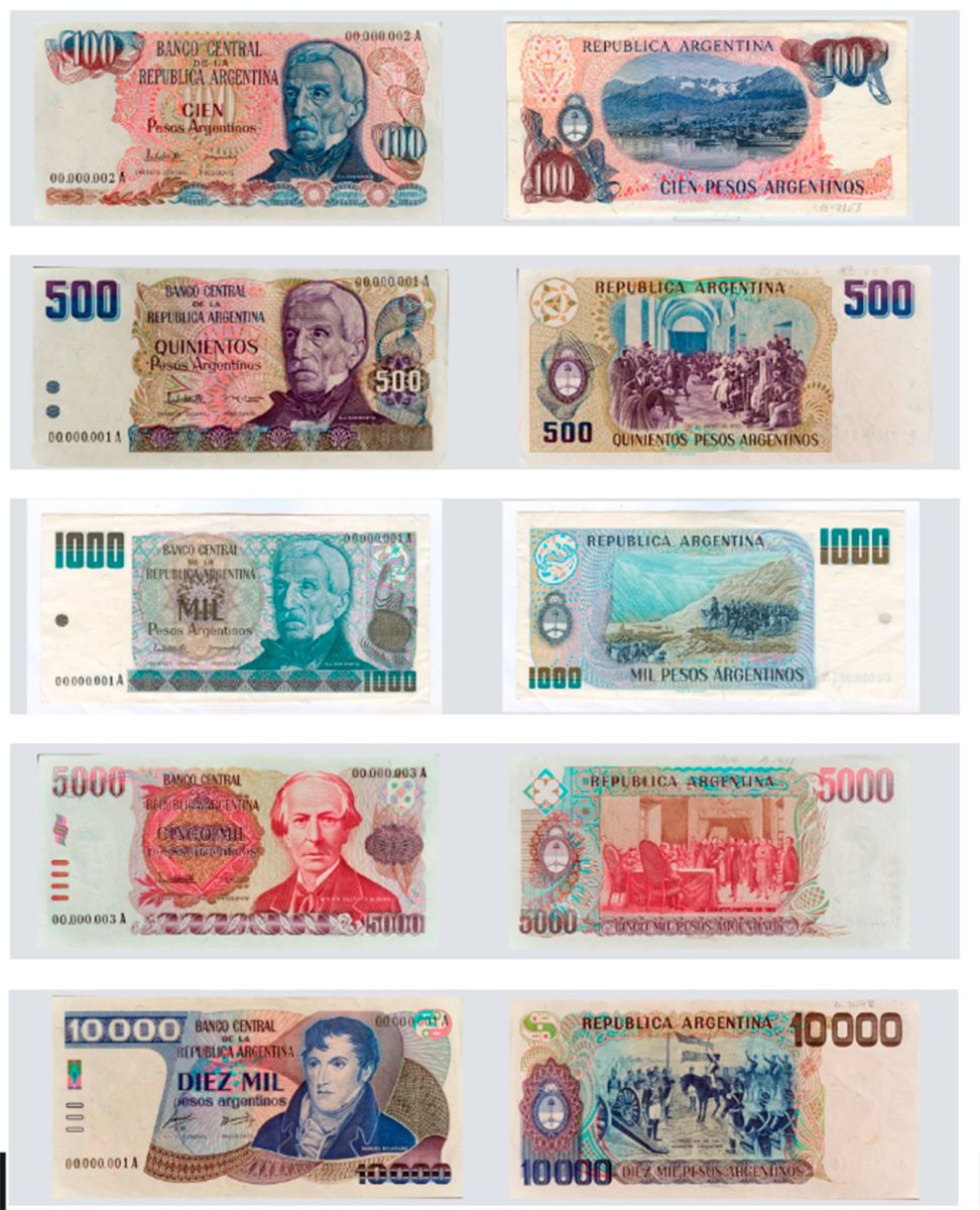 Billetes Pesos Antiguos 