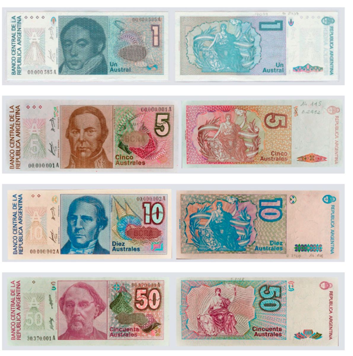 Billetes Pesos Antiguos 