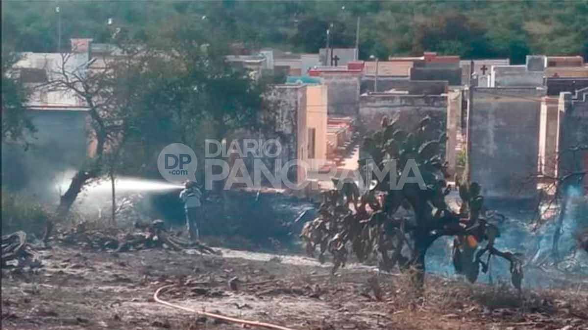 Voraz incendio cerca del cementerio de Ojo de Agua causó temor en los ...