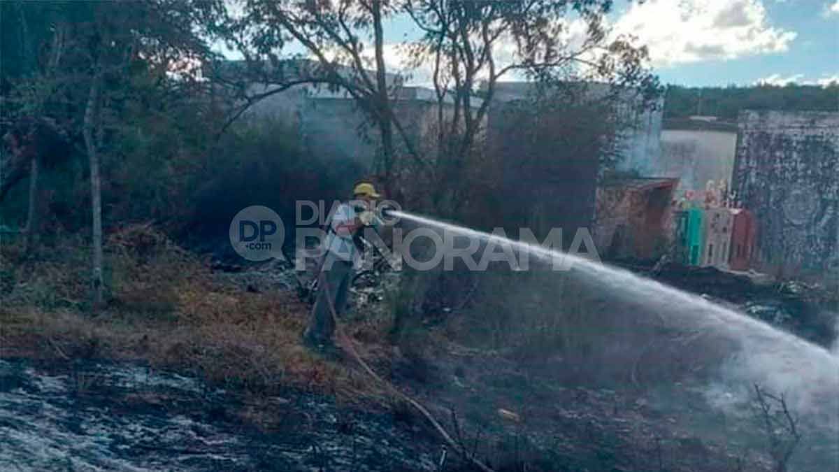 Voraz incendio cerca del cementerio de Ojo de Agua causó temor en los ...